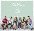 Add Friends Social Media Graphic Concept Royalty Free Stock Photo