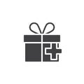 Add gift box vector icon Royalty Free Stock Photo