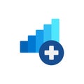 Add graph icon Royalty Free Stock Photo