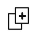 Add Icon linear vector graphics sign Royalty Free Stock Photo