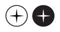 Add icon vector with pointed tip shape Royalty Free Stock Photo