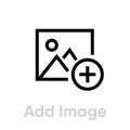 Add Image icon. Editable Vector Outline. Royalty Free Stock Photo