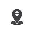 Add Location pin vector icon Royalty Free Stock Photo