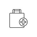 add luggage icon. Element of simple icon for websites, web design, mobile app, info graphics. Thin line icon for website design an Royalty Free Stock Photo