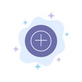 Add, More, Plus Blue Icon on Abstract Cloud Background Royalty Free Stock Photo