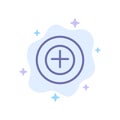 Add, More, Plus Blue Icon on Abstract Cloud Background Royalty Free Stock Photo