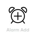 Add New Alarm icon Royalty Free Stock Photo