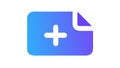 Add New Document Icon, File Creation and Data Entry, Vector, vector design Generative AI Royalty Free Stock Photo