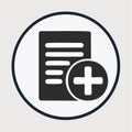 Add New Document Icon for Web and Apps Royalty Free Stock Photo