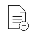 Add new document linear icon Royalty Free Stock Photo