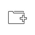 Add new folder file line icon Royalty Free Stock Photo