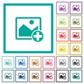 Add new image flat color icons with quadrant frames