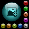 Add new image icons in color illuminated glass buttons