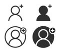 Add a new User profile login or access authentication icon. web avatar app ui interface logo sign.vector Royalty Free Stock Photo