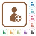 Add new user simple icons Royalty Free Stock Photo