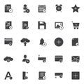 Add objects vector icons set Royalty Free Stock Photo