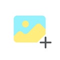 Add picture flat color ui icon Royalty Free Stock Photo