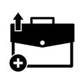 Add portfolio flat vector icon which can easily modify or edit Royalty Free Stock Photo