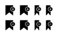 Add and remove bookmark icon set collection Royalty Free Stock Photo