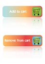 Add and remove cart - vector Royalty Free Stock Photo