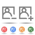 Add remove user avatar icon vector Royalty Free Stock Photo