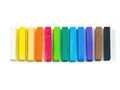 Add some color to your life. Studio shot of a variety of pastel crayons. Royalty Free Stock Photo