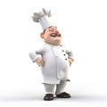 Cartoon 3d character of chef