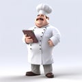 Cartoon 3d character of chef