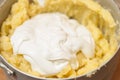 Add sour cream to mashed potatoes to improve taste and appetite