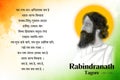 Vector Illustration of Rabindranath Tagore Royalty Free Stock Photo