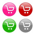 Add To Cart Buttons icons set. Shopping logo.