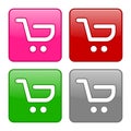 Add To Cart Buttons icons set. Shopping logo.