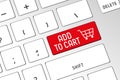 Add to cart - 3D computer keyboard Royalty Free Stock Photo