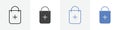 add to cart icon vector set use for web ui or app Royalty Free Stock Photo