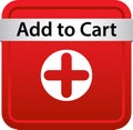 Add to cart icon web button Royalty Free Stock Photo