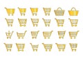Add to cart icons gold