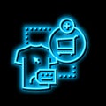 add to cart neon glow icon illustration Royalty Free Stock Photo