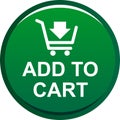 Add to cart web button Royalty Free Stock Photo