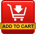 Add to cart web button Royalty Free Stock Photo