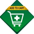 Add to cart web button Royalty Free Stock Photo
