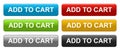 Add to cart web buttons on white Royalty Free Stock Photo