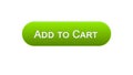 Add to cart web interface button green color, online shopping application Royalty Free Stock Photo