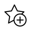 Add to favorites icon with star and plus