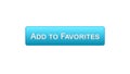 Add to favorites web interface button blue color, bookmark service, choice