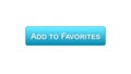 Add to favorites web interface button blue color, bookmark service, choice