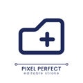 Add to folder pixel perfect linear ui icon Royalty Free Stock Photo