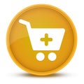 Add to shopping cart luxurious glossy yellow round button abstract Royalty Free Stock Photo