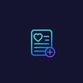 Add to wish list vector icon, linear Royalty Free Stock Photo