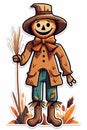 Scarecrow Clipart - Charming Fall Harvest Design