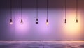 Mesmerizing Illumination: Five Hanging Lights in a Stylish Room